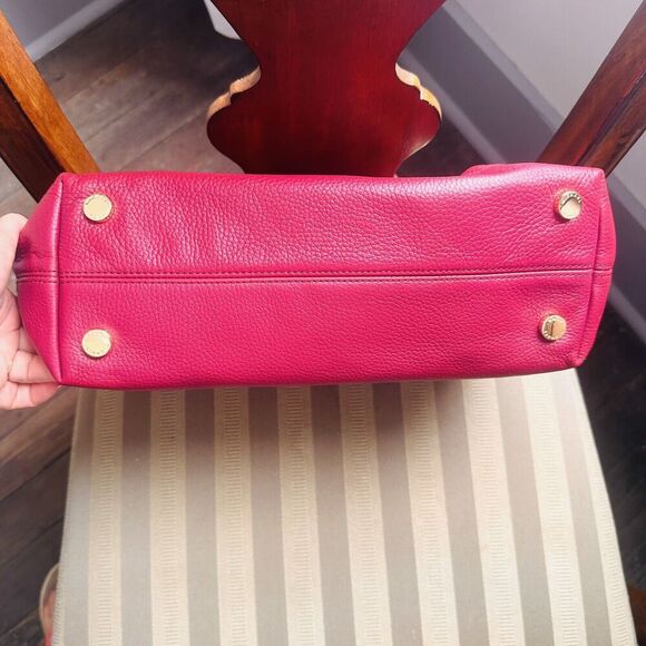 New without tag Michael Kors Fuschia Leather Gold Chain Purse Handbag - Picture 9 of 9